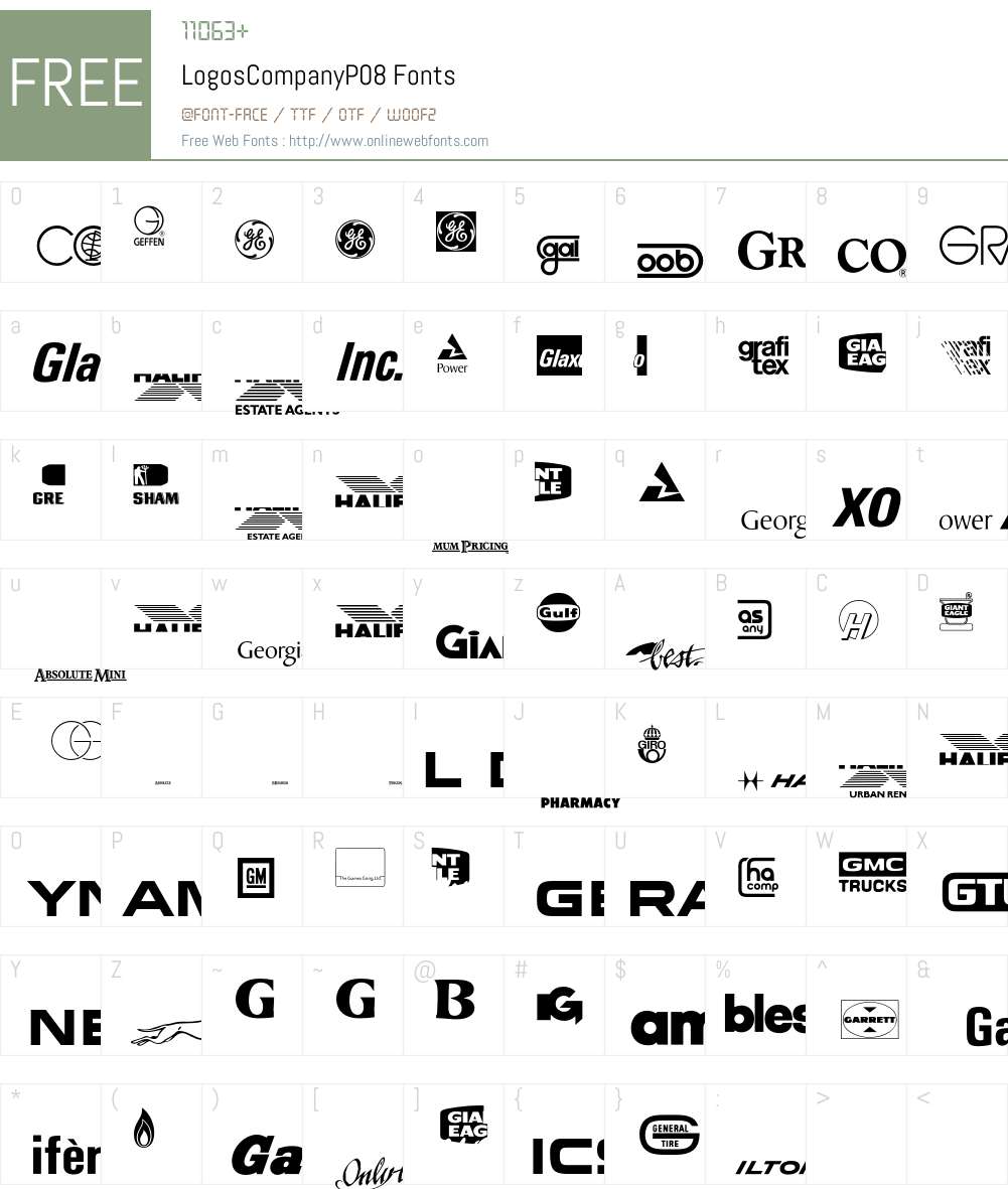 LogosCompany Font Screenshots
