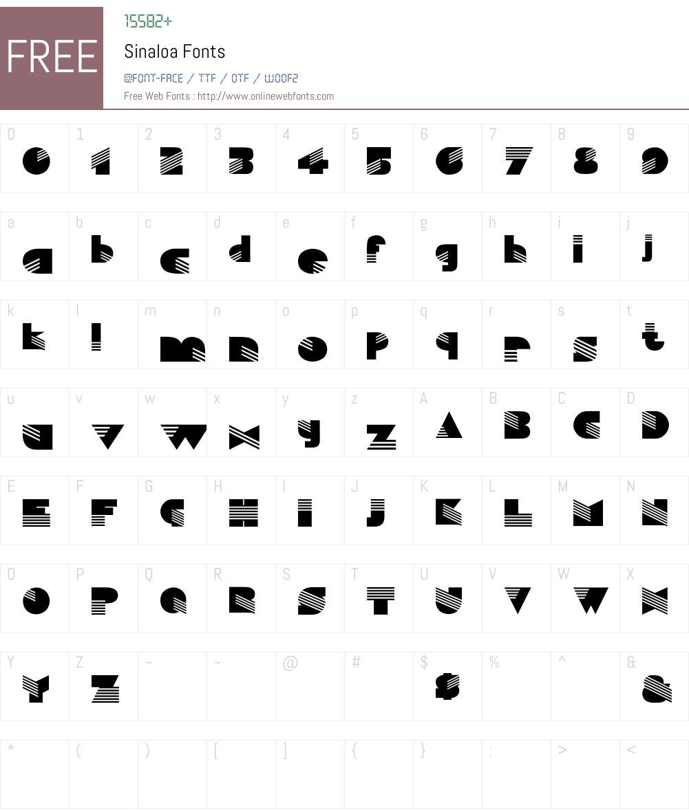 Sinaloa Font Screenshots