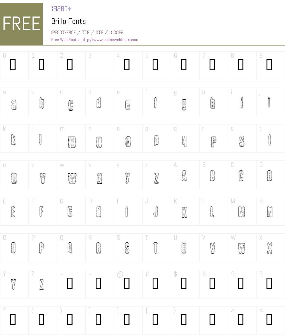 Brillo Font Screenshots