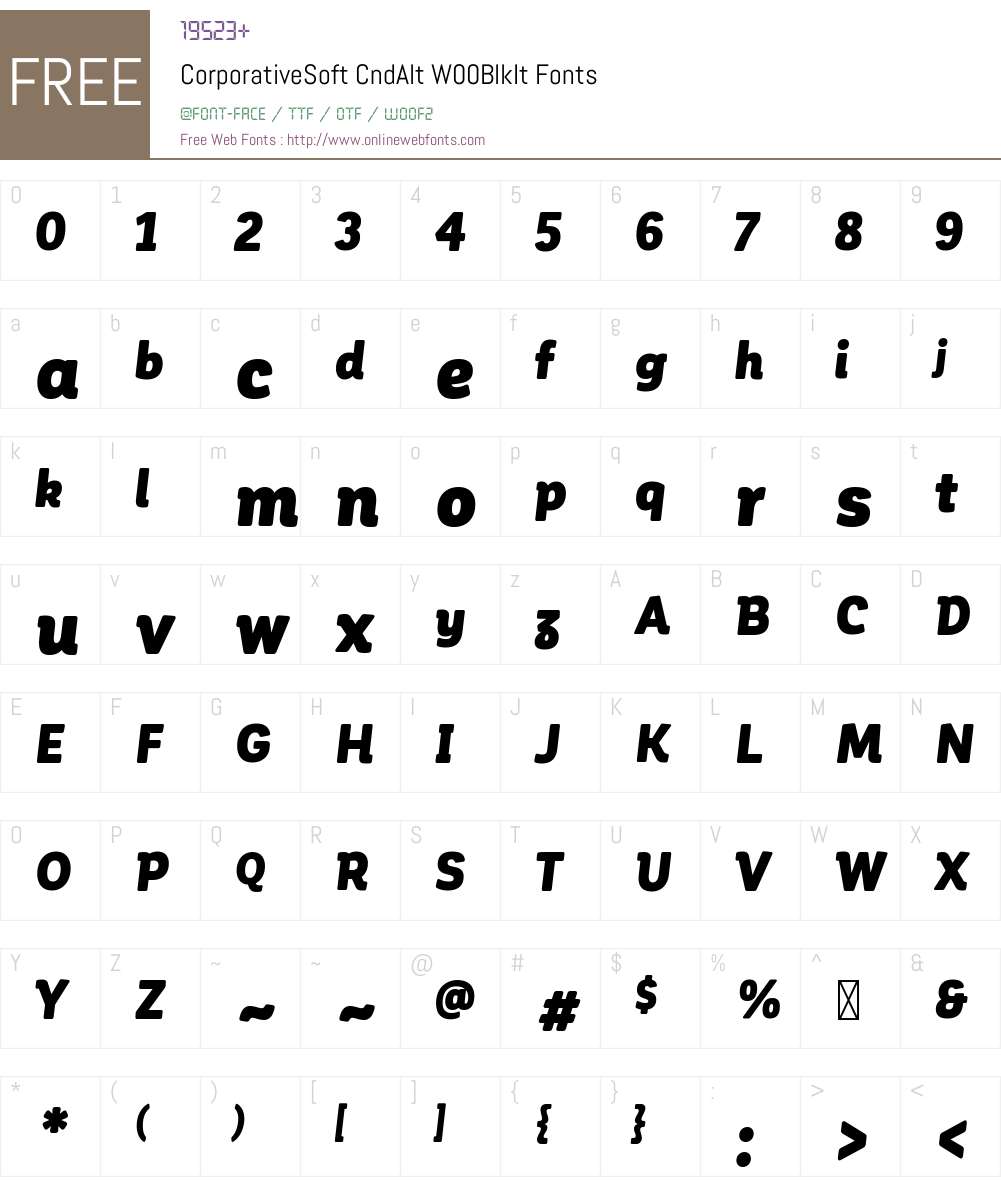 Corporative Soft Font Screenshots