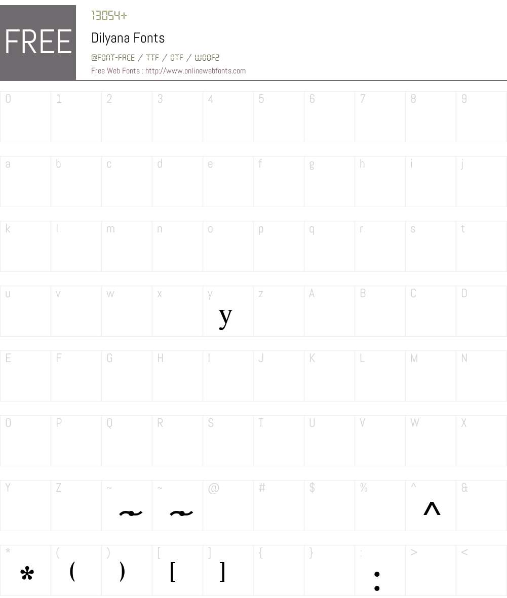 Dilyana Font Screenshots