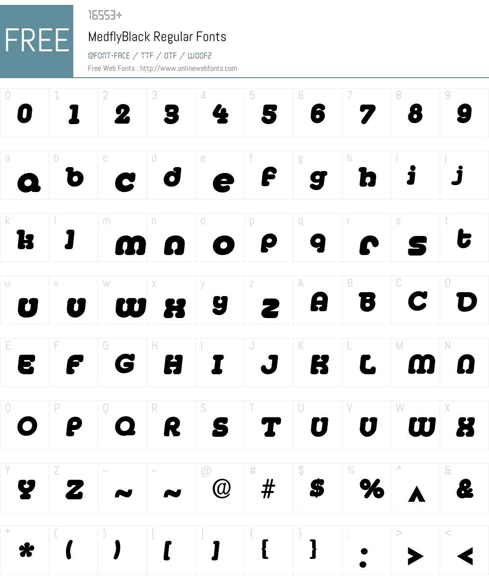 MedflyBlack Font Screenshots