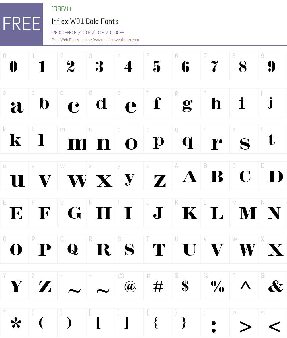 InflexW01-Bold Font Screenshots