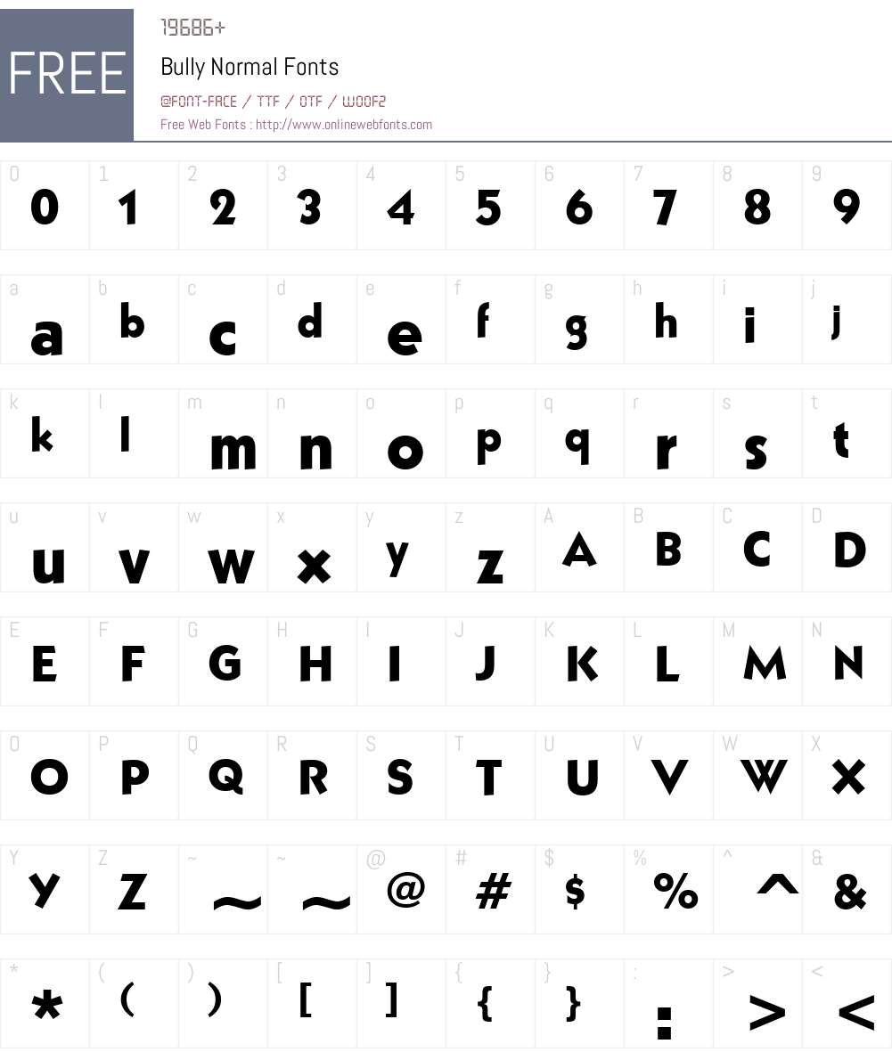 Bully Font Screenshots