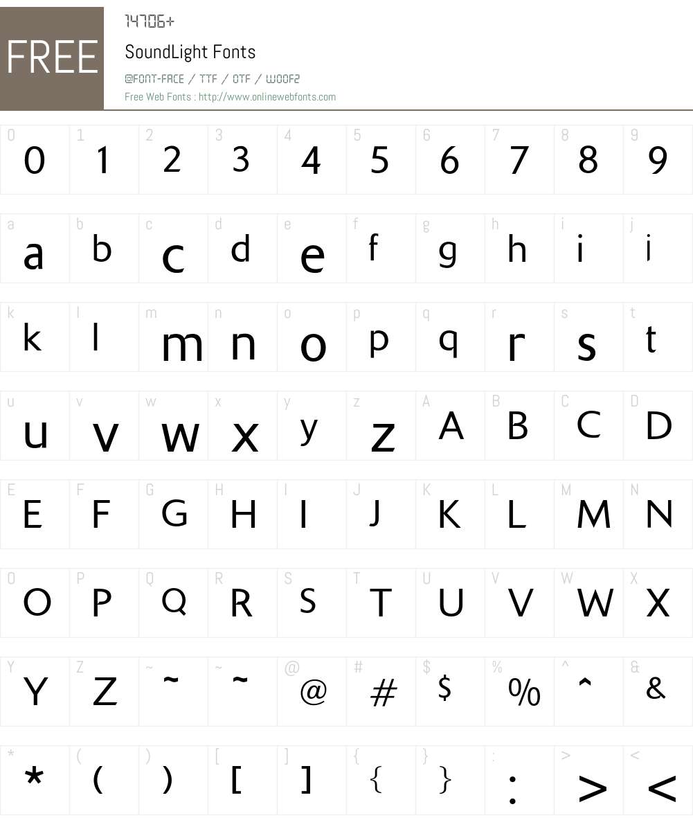 SoundLight Font Screenshots