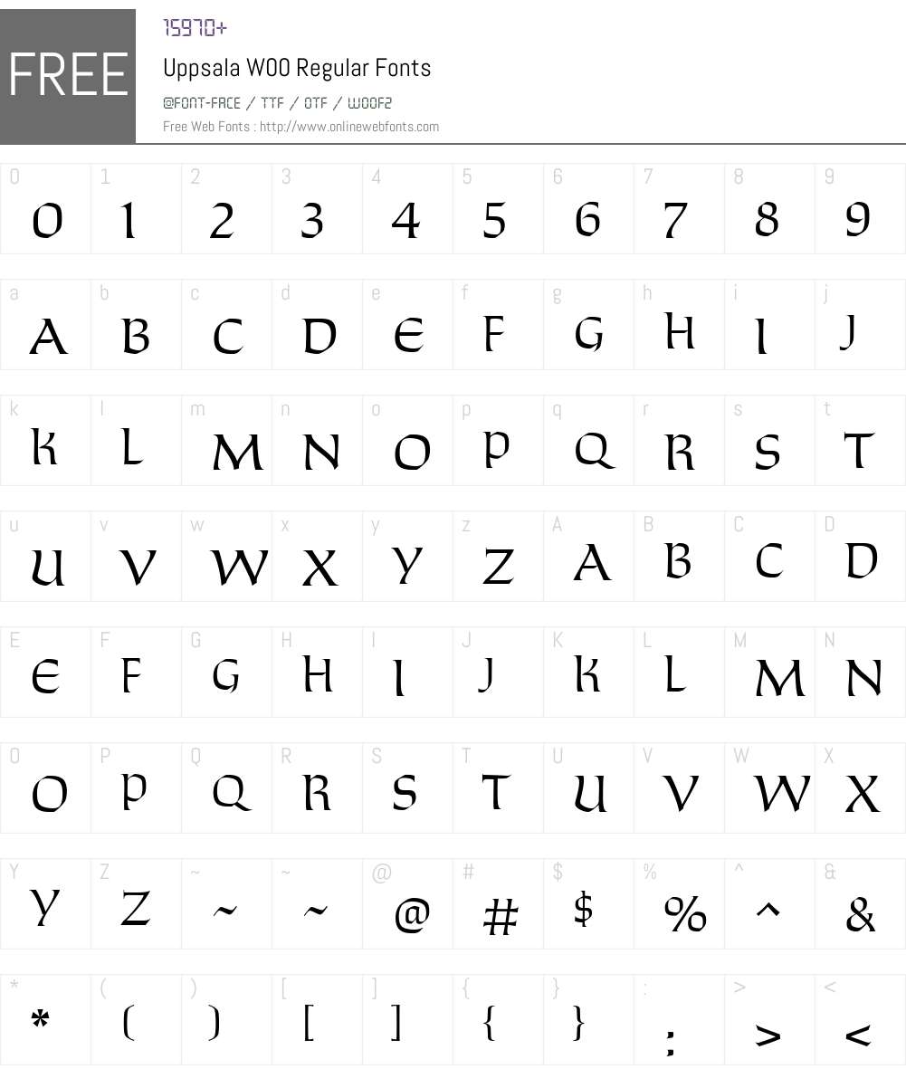 Uppsala Font Screenshots