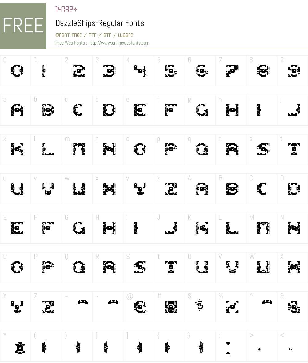 Dazzle Ships Font Screenshots