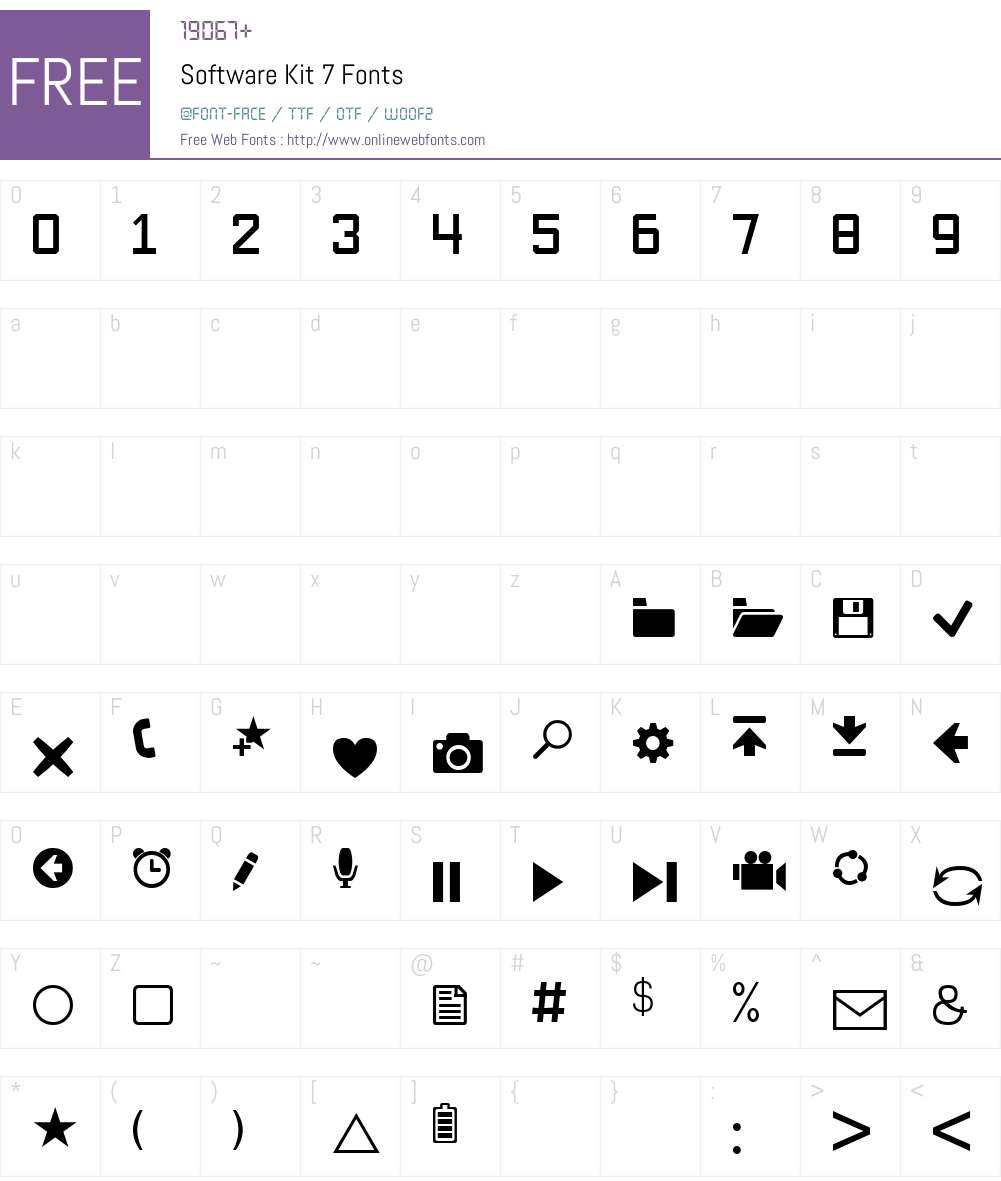 Software Kit 7 Font Screenshots