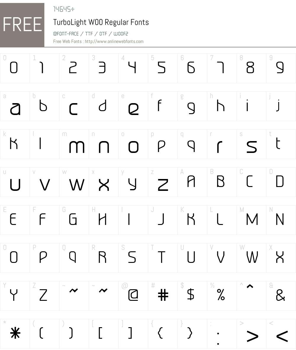 Turbo Font Screenshots