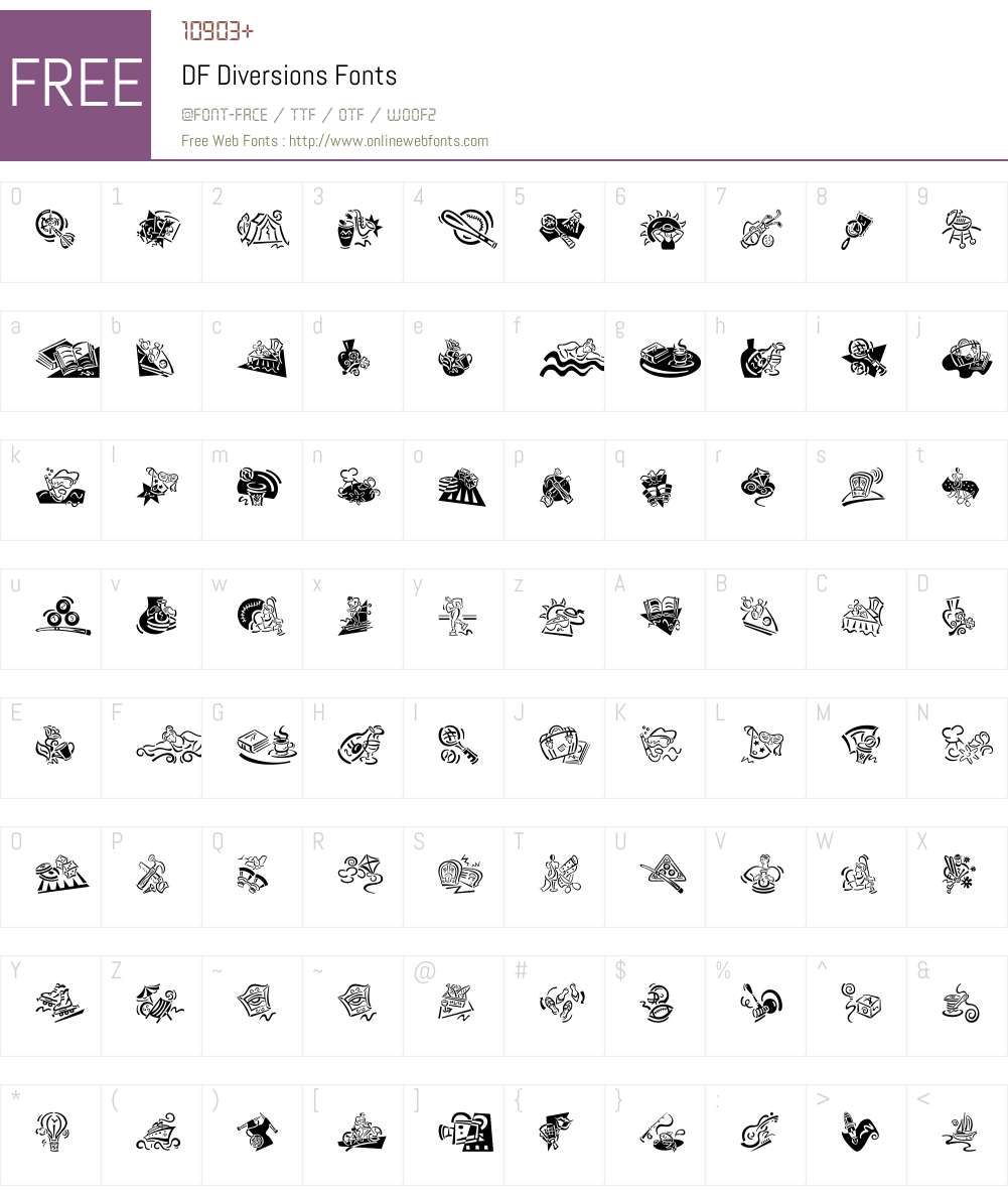 DF Diversions Font Screenshots