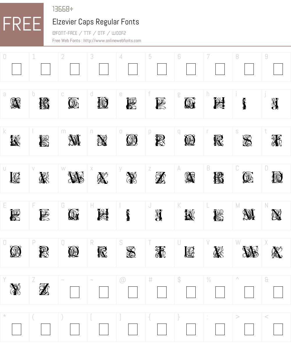 Elzevier Caps Font Screenshots