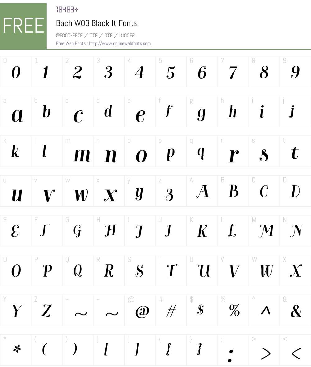 Bach Font Screenshots