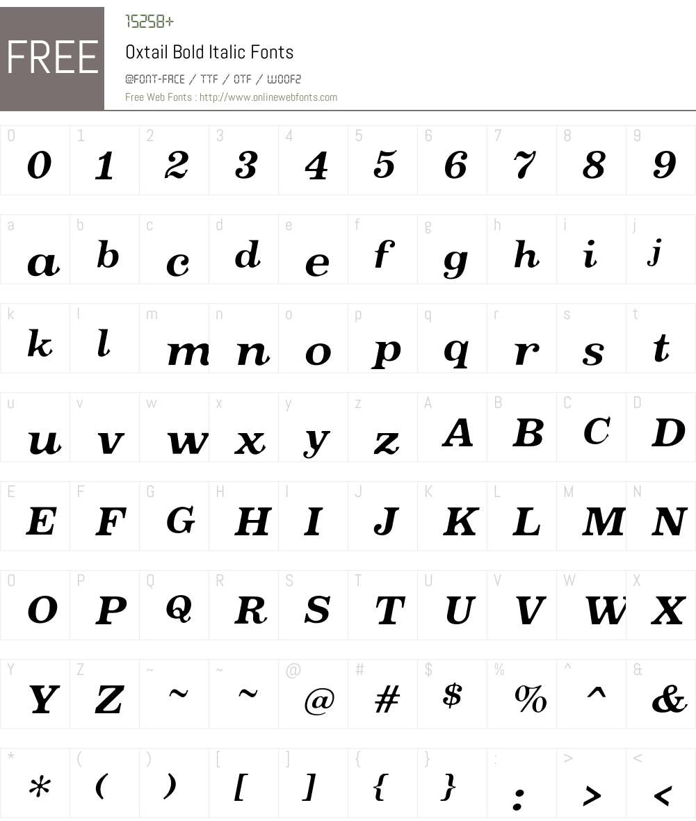 Oxtail Font Screenshots