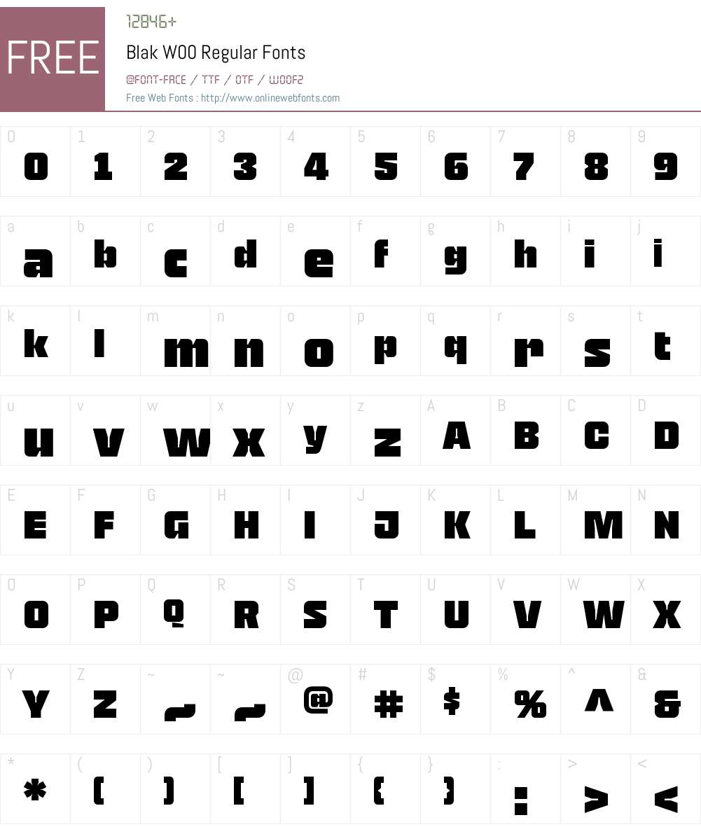 Blak Font Screenshots