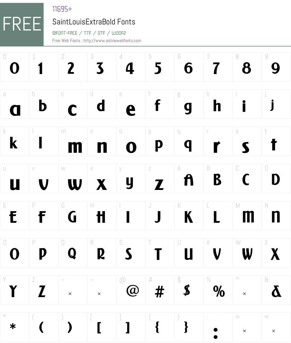 SaintLouisExtraBold Font Screenshots