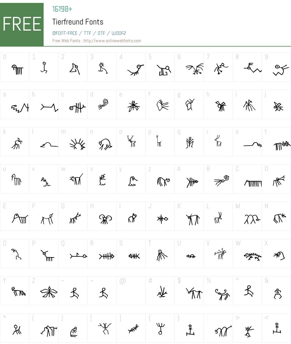 Tierfreund Font Screenshots
