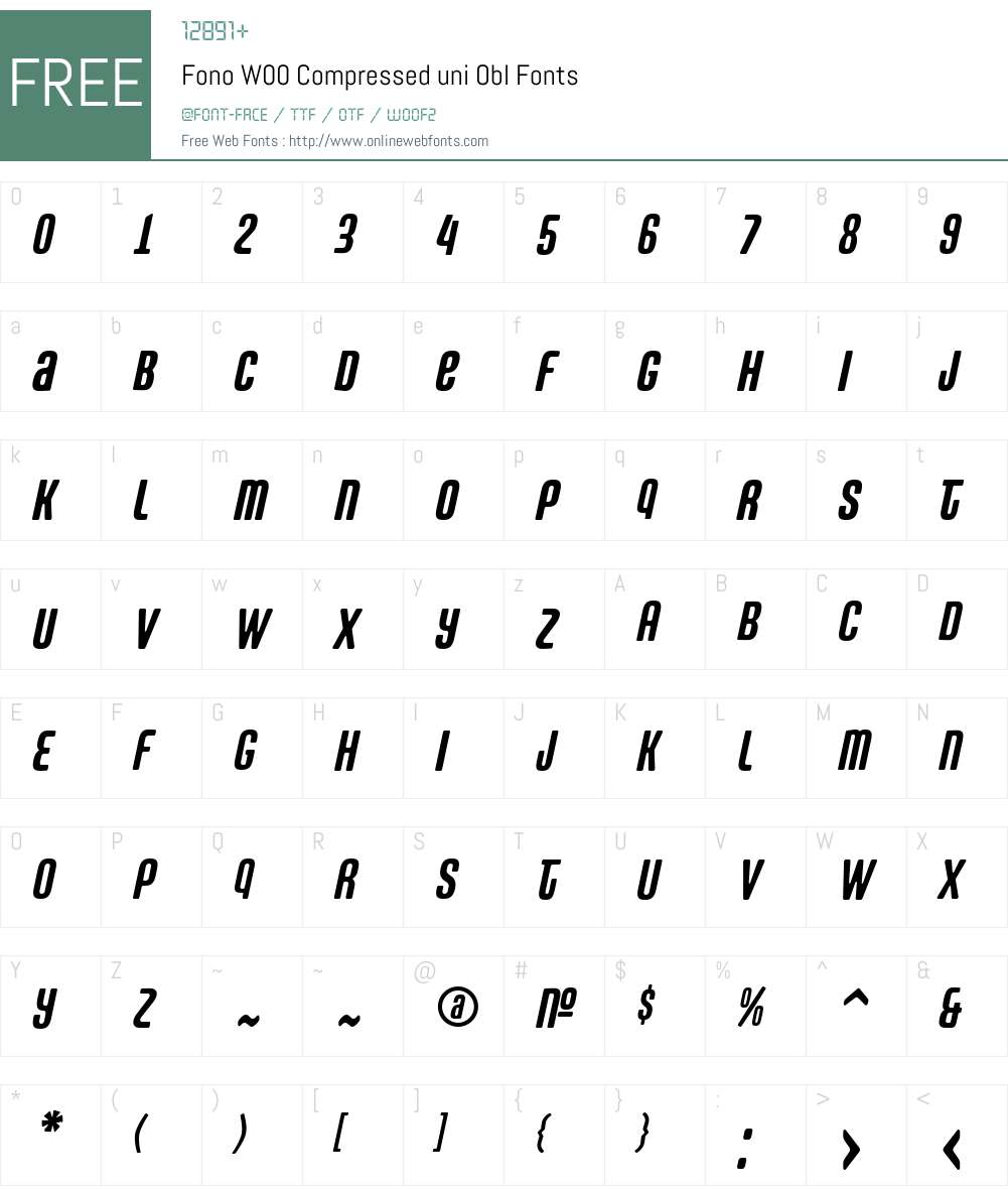 Fono Font Screenshots
