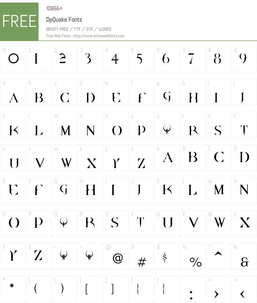 DpQuake Font Screenshots