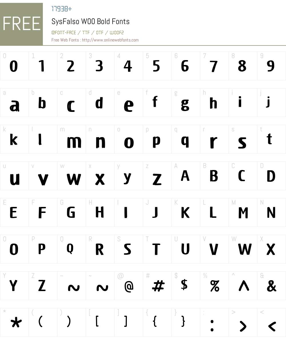 SysFalso Font Screenshots
