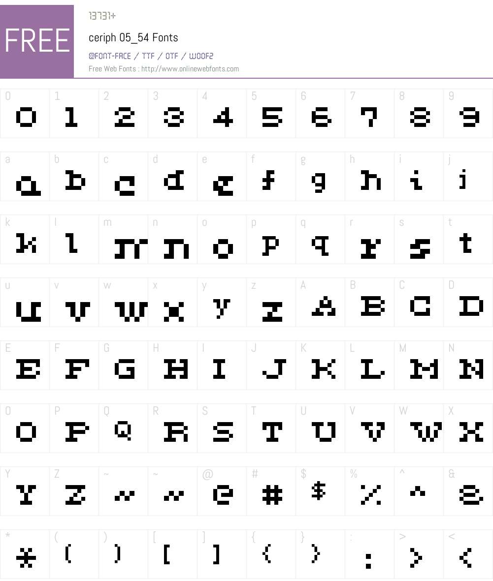 ceriph 05_54 Font Screenshots