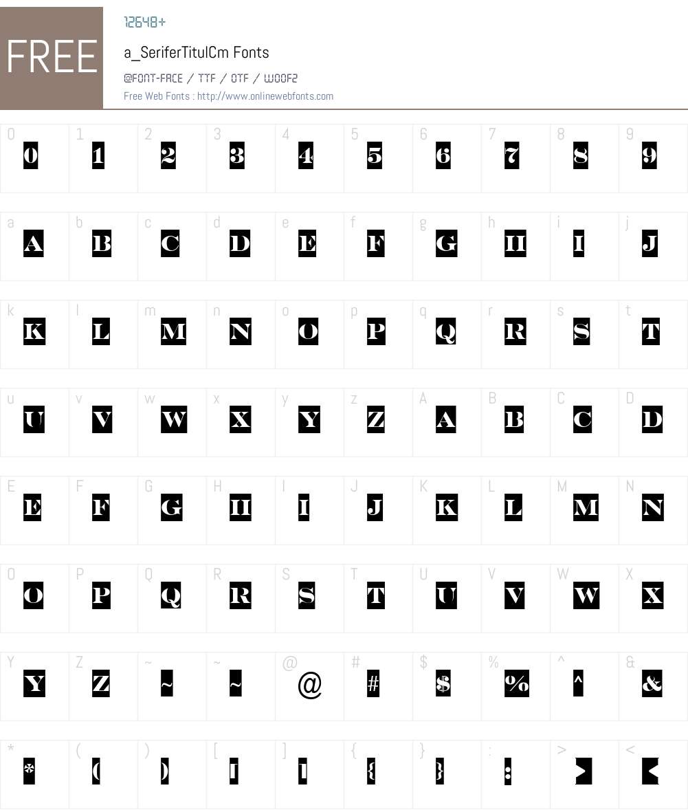 a_SeriferTitulCm Font Screenshots