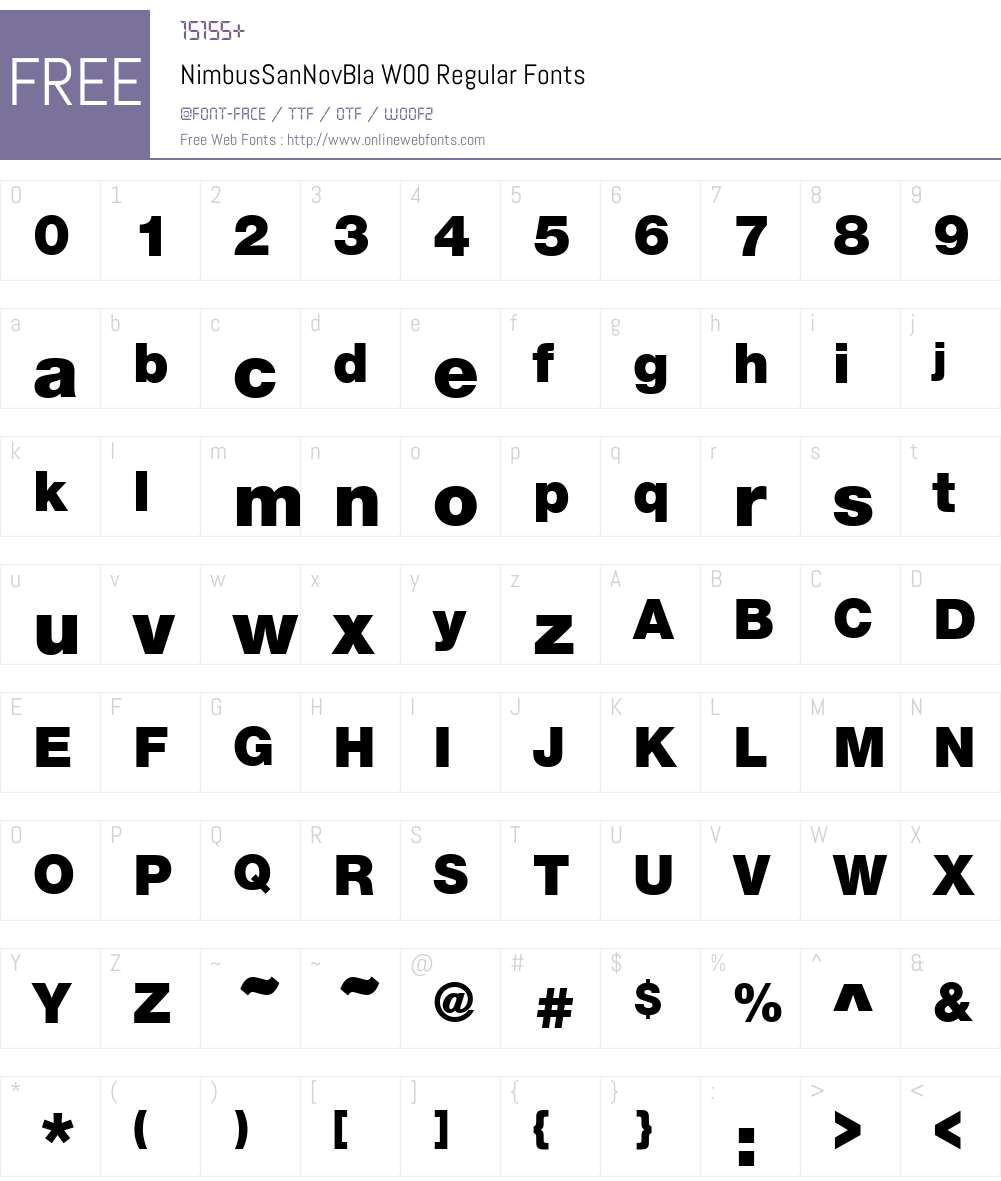 NimbusSanNovBlaW00-Regular Font Screenshots