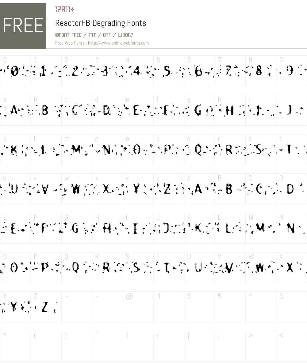 ReactorFB Font Screenshots