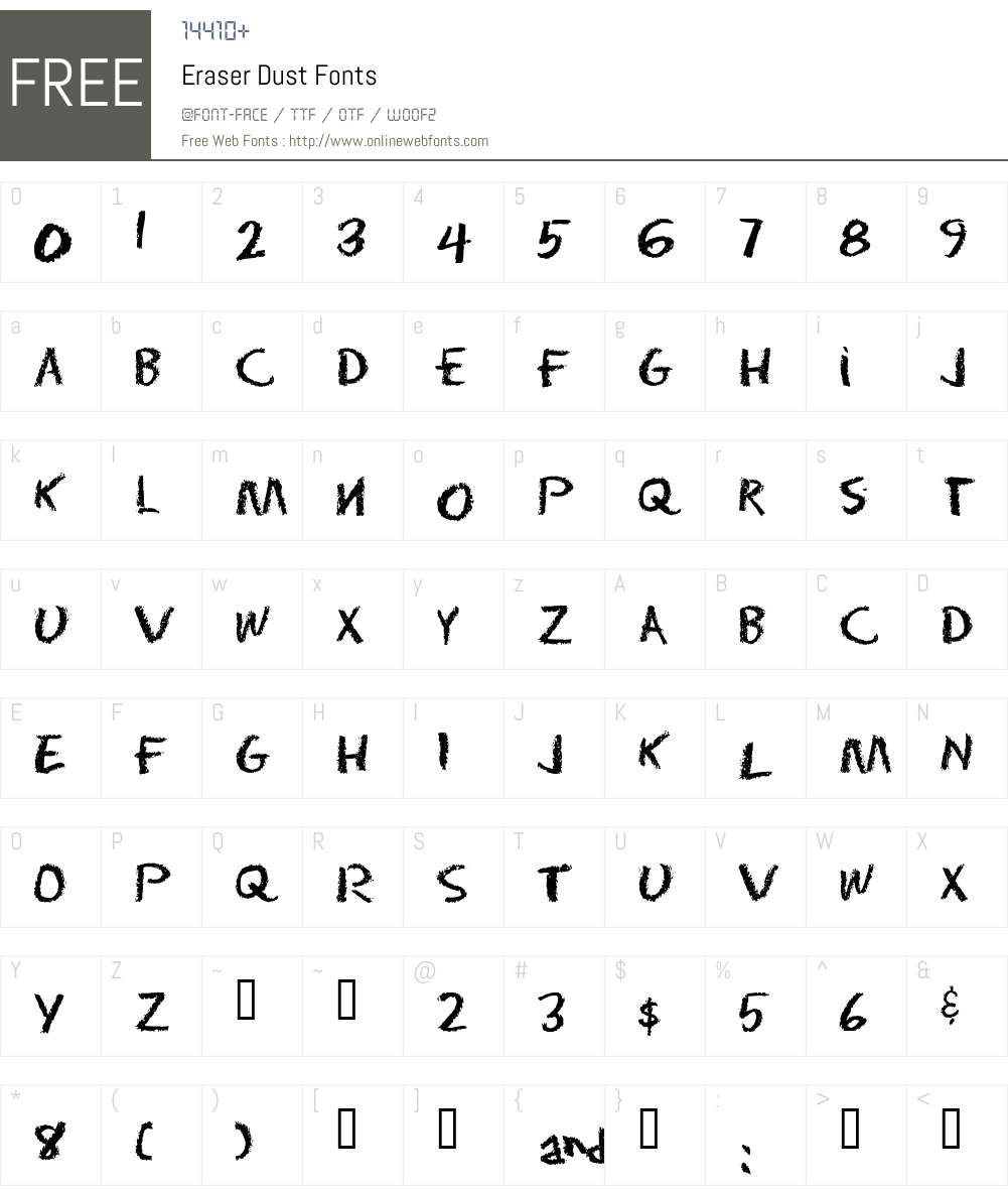 Eraser Font Screenshots
