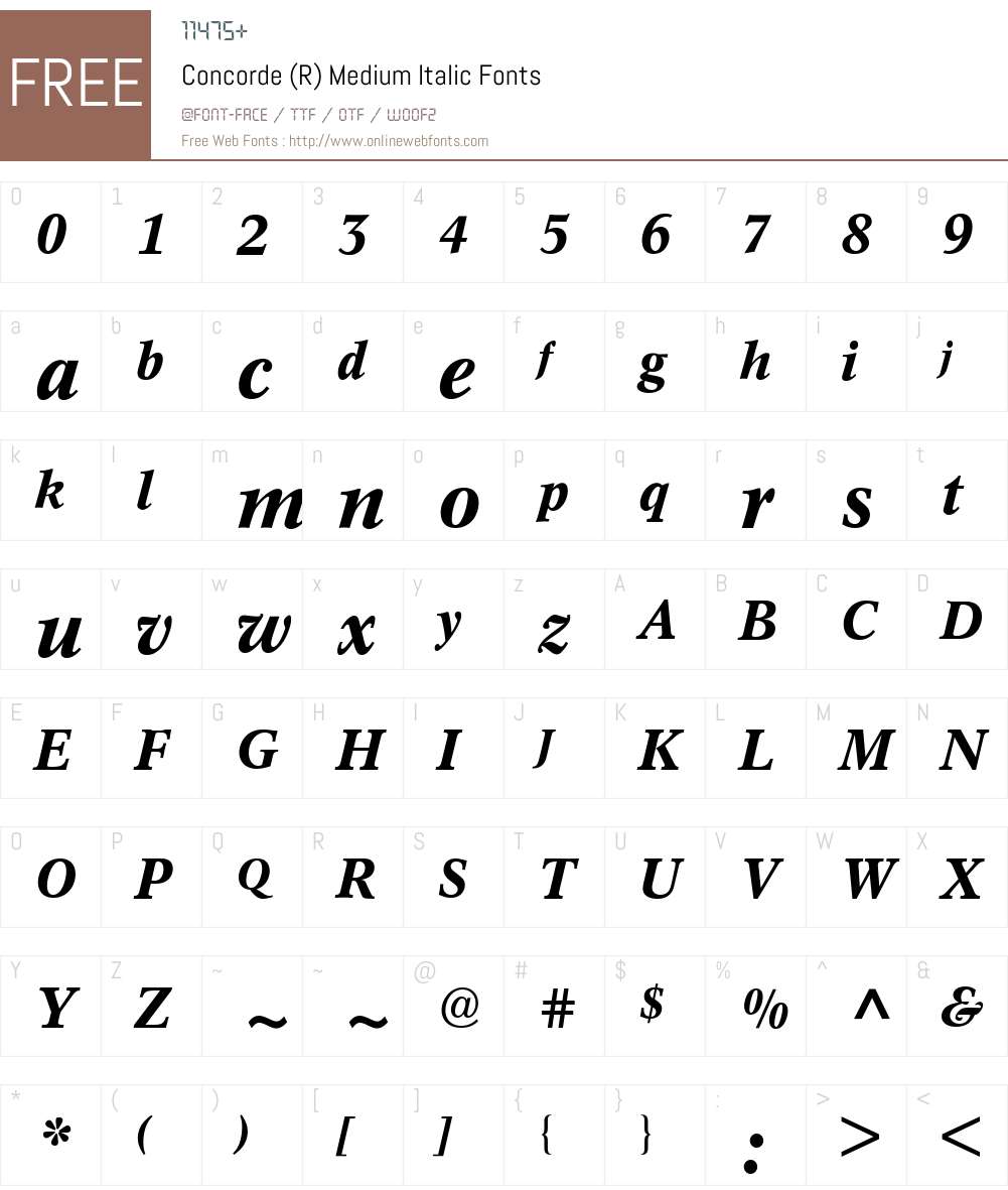 Concorde BQ Font Screenshots