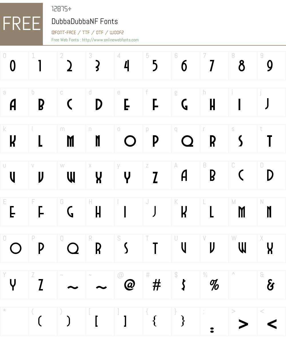 Dubba Dubba NF Font Screenshots