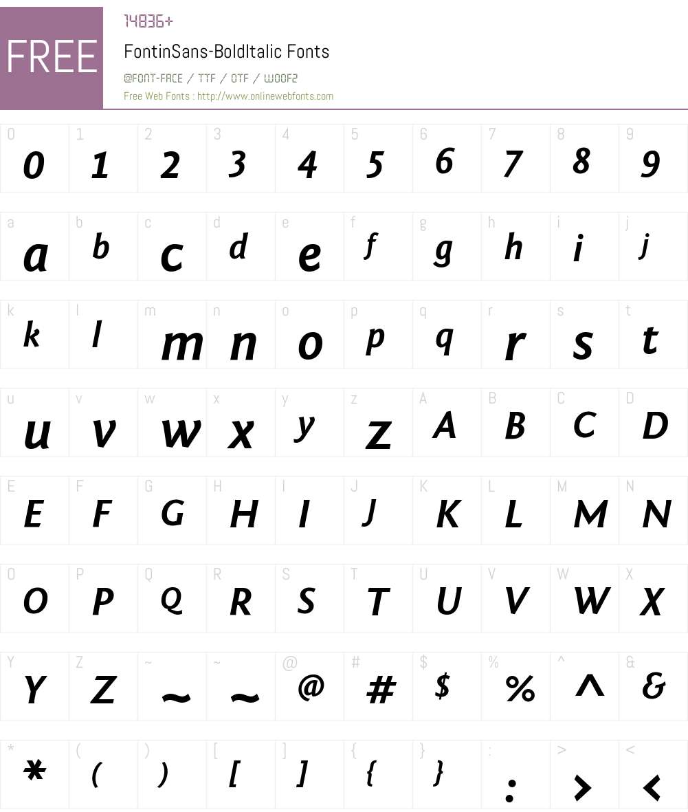 Fontin Sans Rg Font Screenshots
