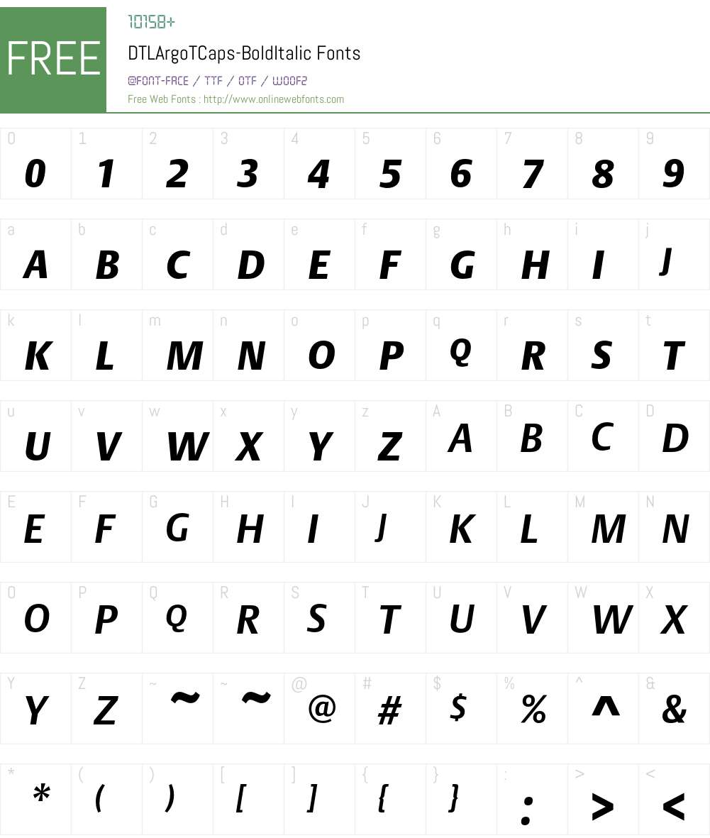DTLArgoTCaps Font Screenshots