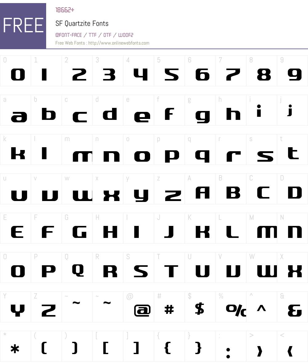 SF Quartzite Font Screenshots