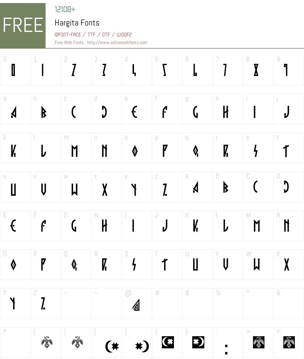 Hargita Font Screenshots