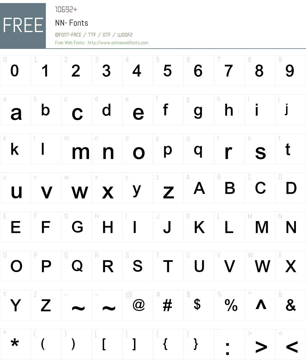 NN- Font Screenshots