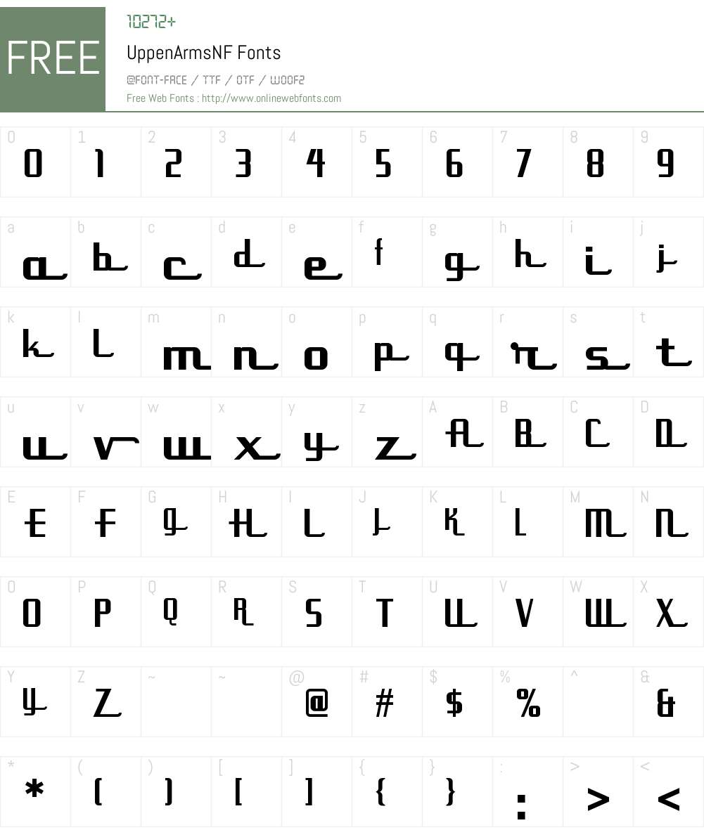 Uppen Arms NF Font Screenshots