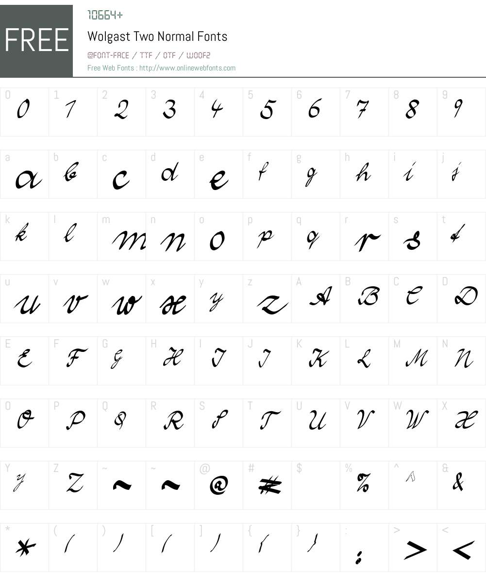 Wolgast Two Font Screenshots