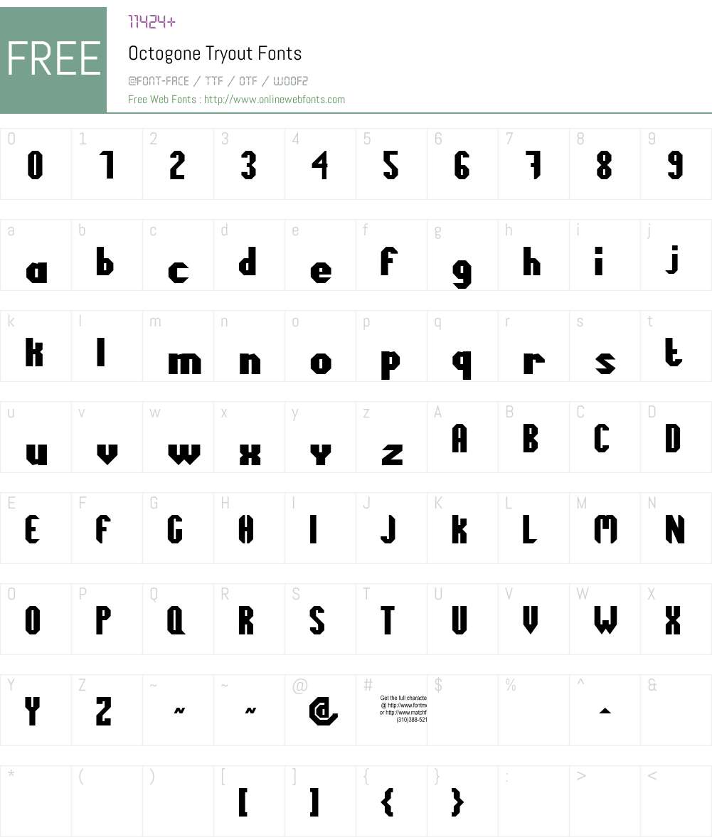 Octogone Tryout Font Screenshots