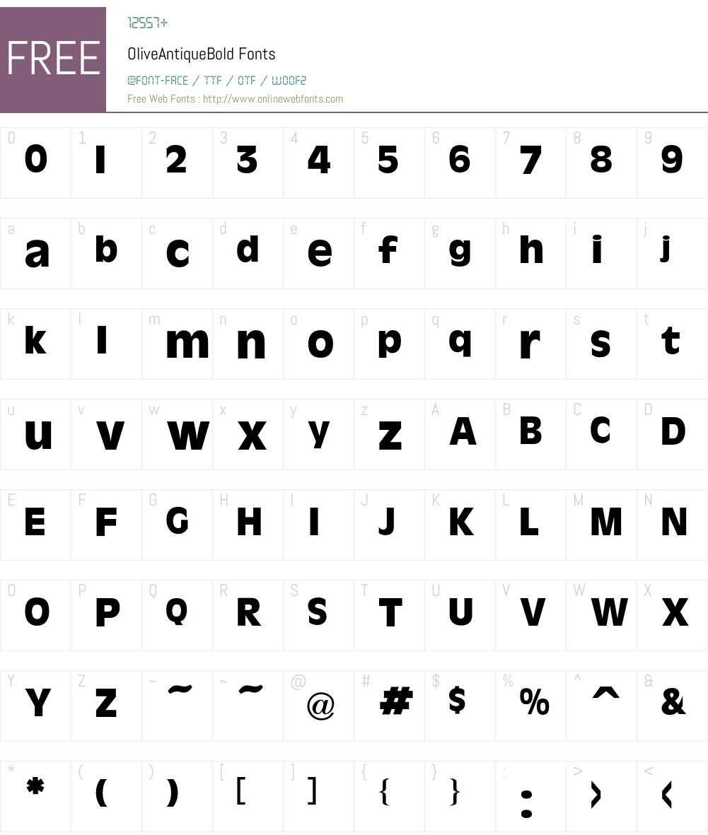 Olive Font Screenshots
