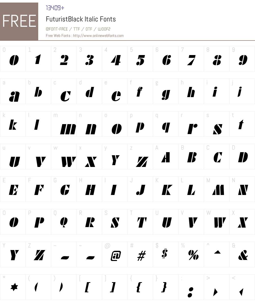 FuturistBlack Font Screenshots