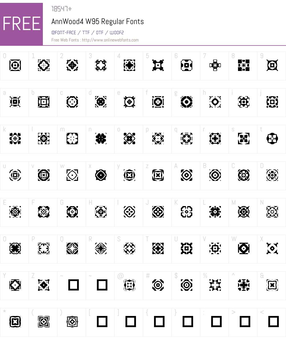 AnnWood4 Font Screenshots