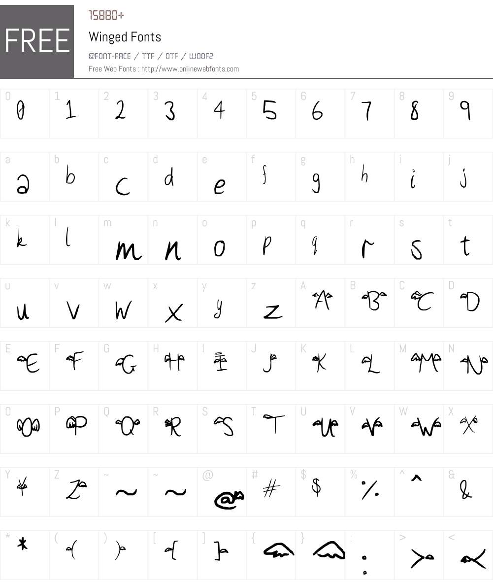 Winged Font Screenshots