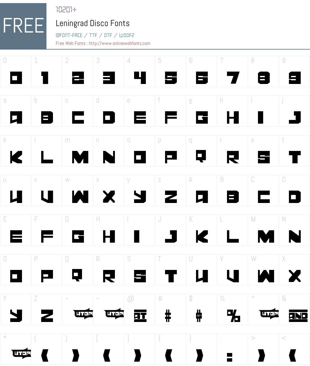 Leningrad Disco Font Screenshots