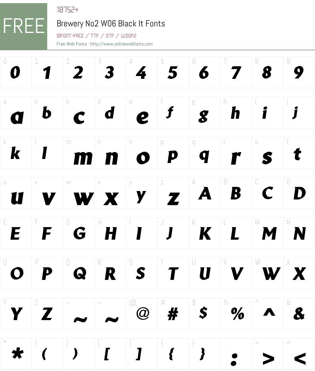 Brewery No 2 Font Screenshots