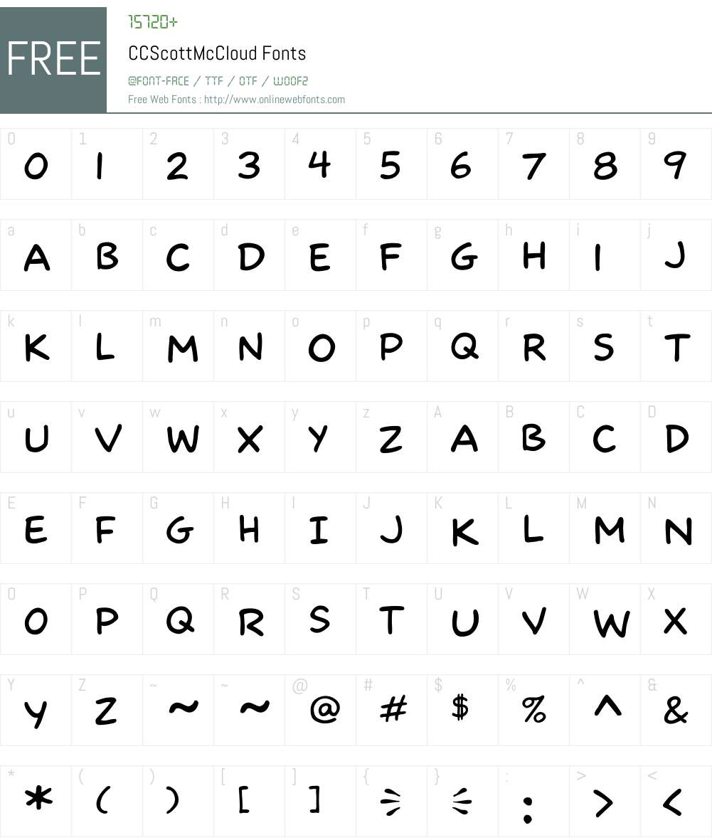 CCScottMcCloud Font Screenshots