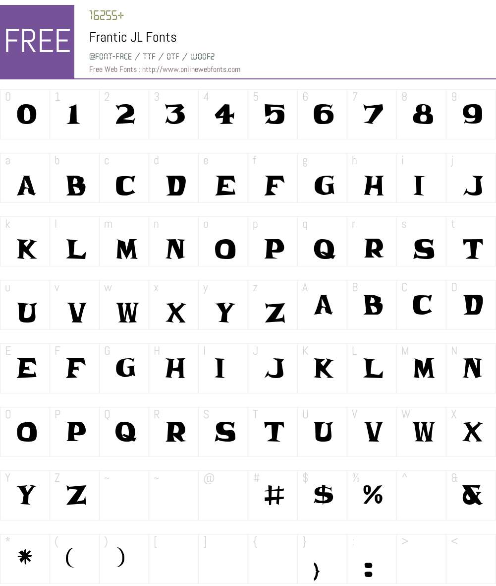 Frantic Style Lettering Frantic JL V1 1.01 Fonts Free Download - OnlineWebFonts.COM