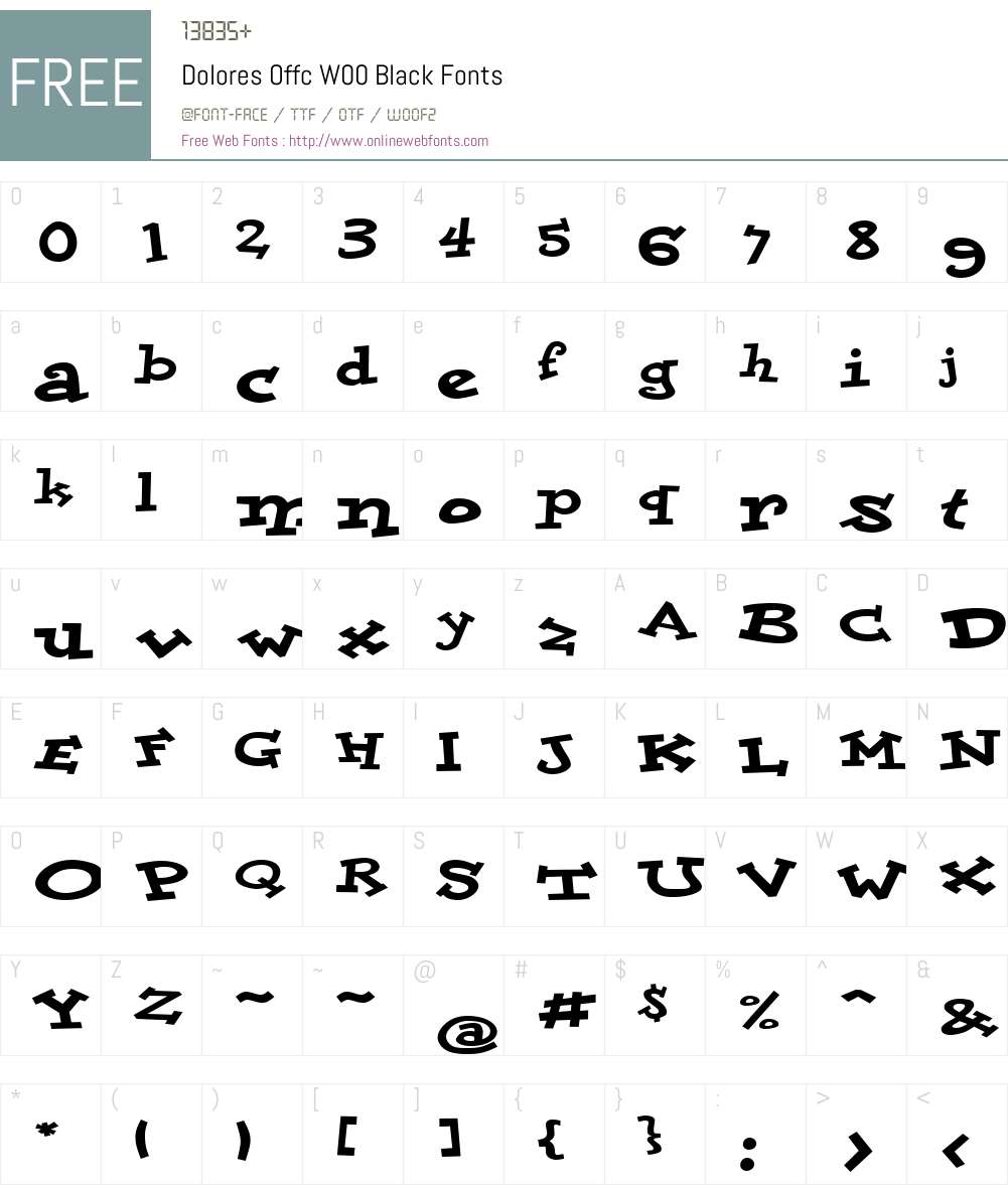 FF Dolores Font Screenshots