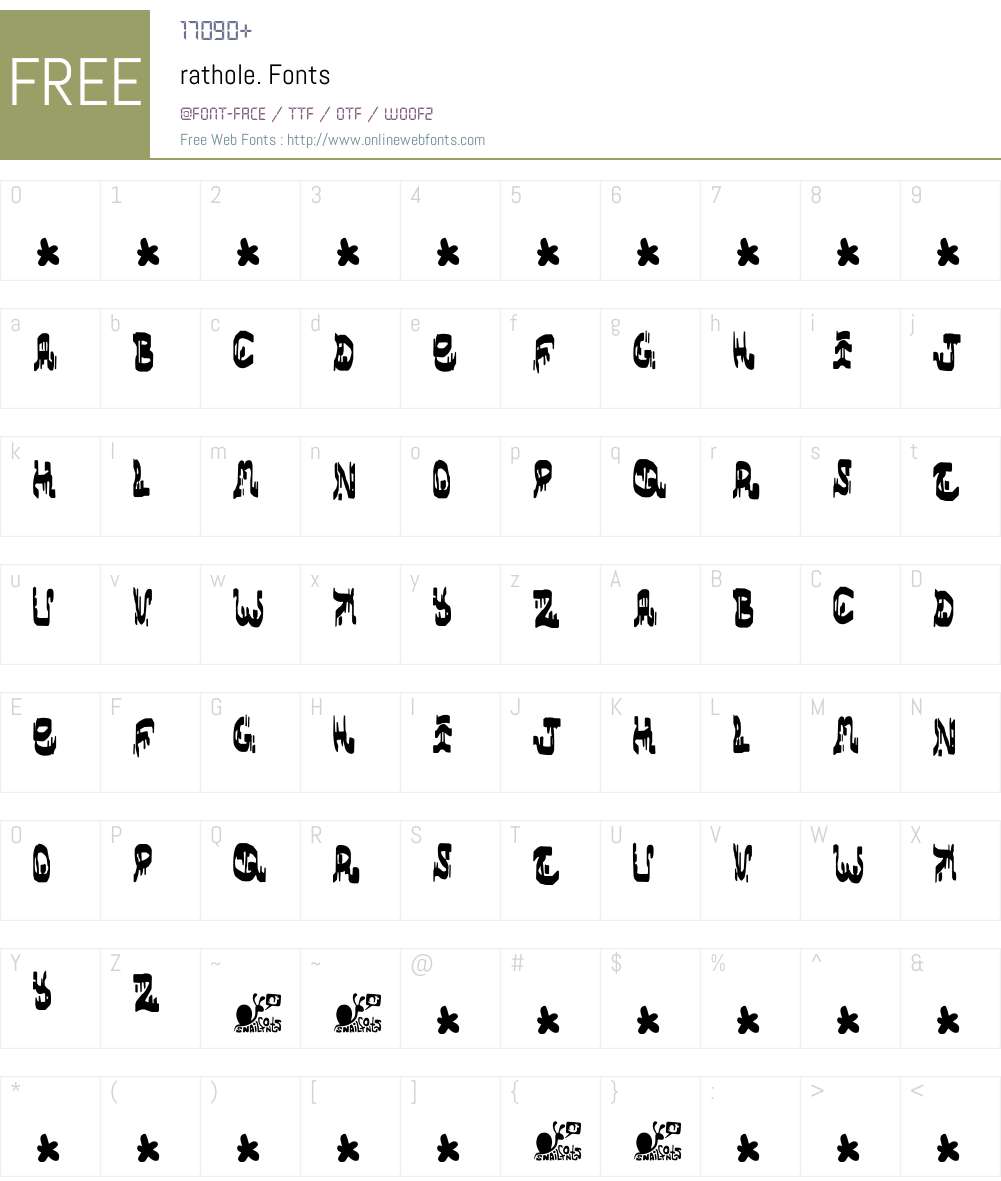 rathole. Font Screenshots