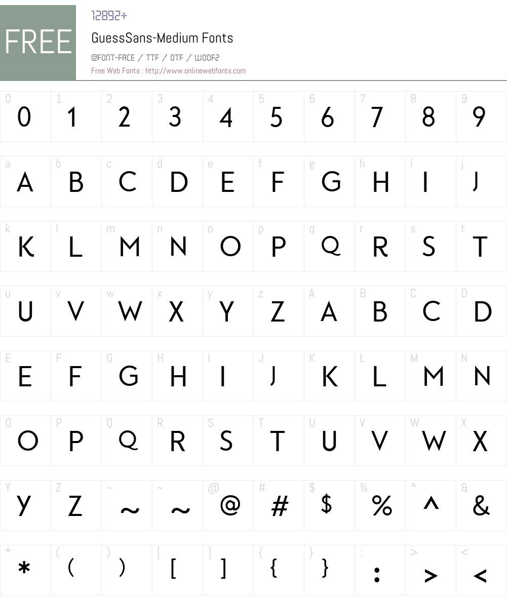 GuessSans-Medium Font Screenshots