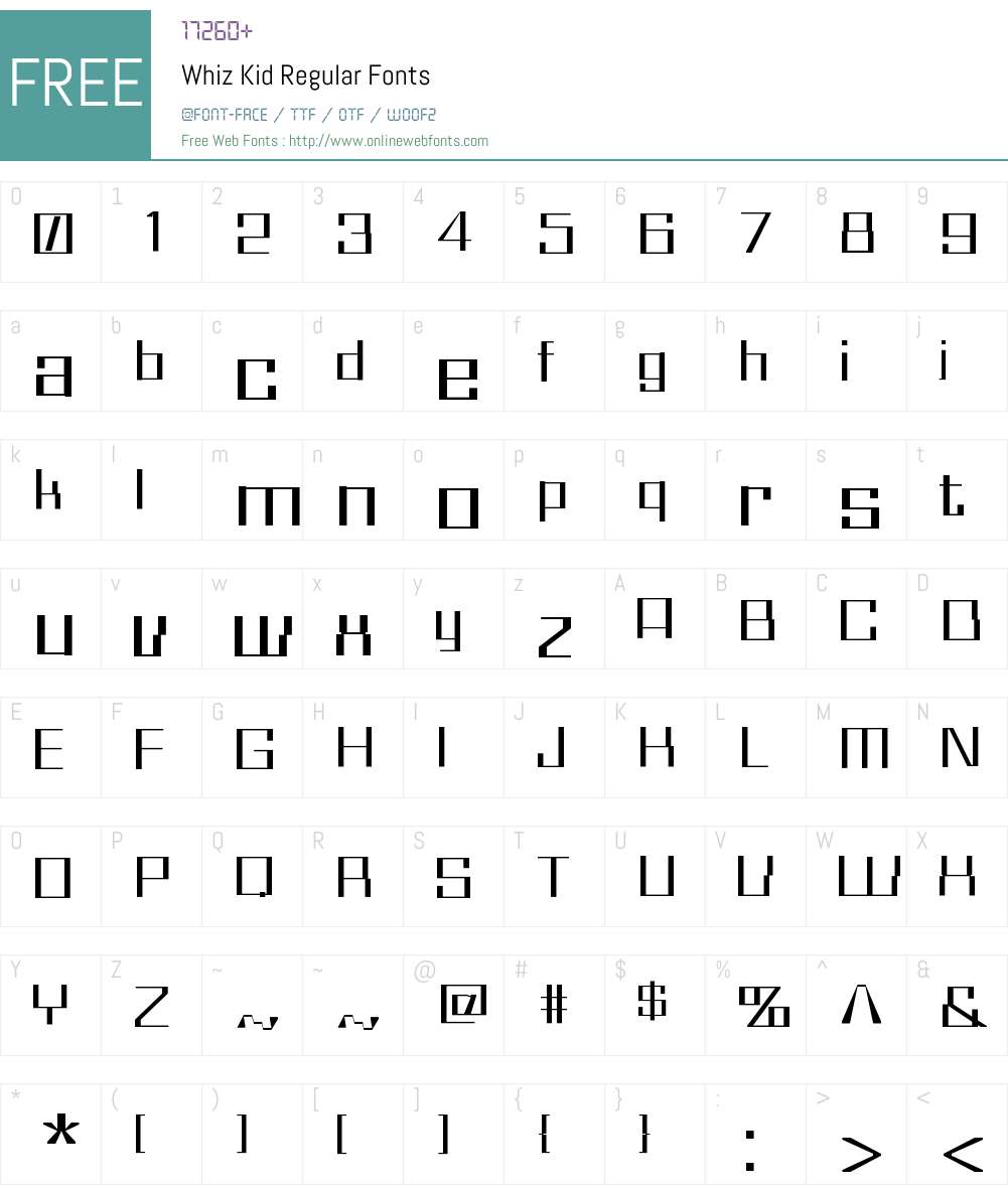 Whiz Kid Font Screenshots